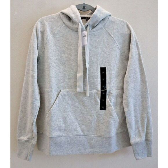 Banana Republic Women's Sz XS Light Gray Heather Soft Fleece Pullover Hoodie - Picture 1 of 8
